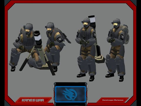 Видео: Демонстрация юнитов: Штурмовики-Миномётчики ГСБ I В тылу врага 2: Штурм C&C 1: Kane's War mod