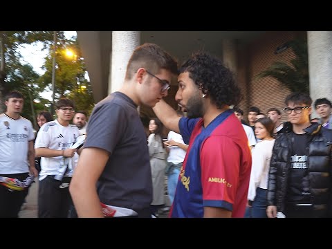 Видео: Болельщик ФК «Барселона» троллит «Реал Мадрид»!