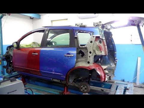 Видео: NISSAN Note. Приварка заднего крыла.