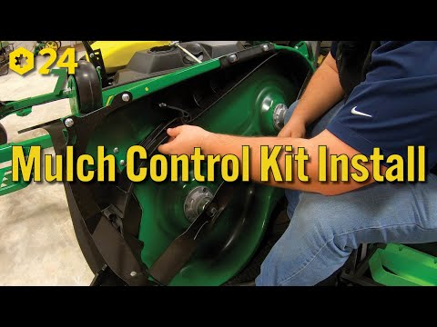 Видео: Как установить комплект управления мульчированием на газонокосилку John Deere Zero Turn Z320R