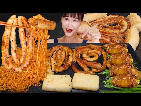 Видео: Крушистые инстинкты говядины (Gopchang и Daechang) + Спийные лапши 🔥 MUKBANG