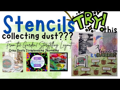 Видео: Из макета сада с использованием трафаретов | #30dscbl19 + #h2kakws + #mixedmediamayhem