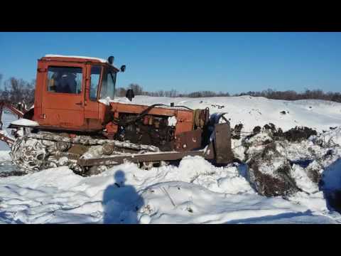 Видео: Очистка территории от навоза на ДТ 75