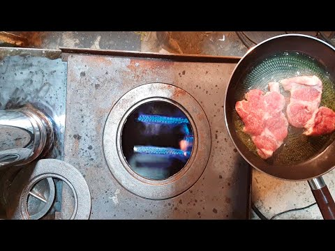 Видео: Печка Буржуйка на Газу, в гараж  Часть 2