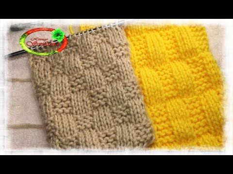 Видео: №22 Сравнение двух  узоров "Плетенка" Простой легкий узор спицами. Объемный и рельефный узор.