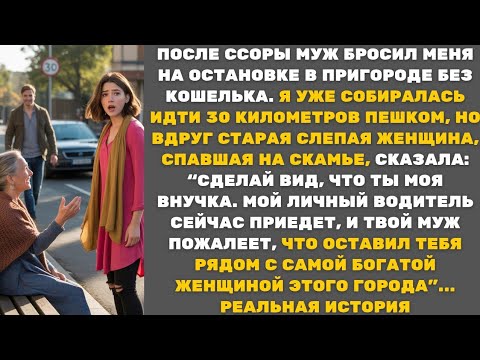 Видео: Меня МУЖ ОСТАВИЛ ОДНУ на остановке — и вдруг слепая женщина прошептала: «ПРИТВОРИСЬ МОЕЙ ВНУЧКОЙ»...