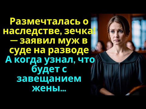 Видео: Размечталась о наследстве, зечка! – заявил муж в суде на разводе… А узнав, что будет с завещанием…