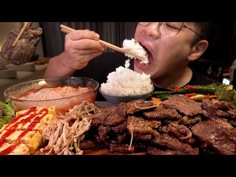 Видео: SUB_La Galbi мукбанг вызывает сильное привыкание Вкусная еда Легендарная еда