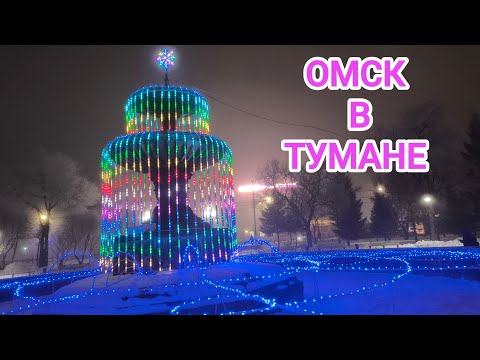 Видео: ОМСК В ТУМАНЕ/РОЗЫ МОРОЗЫ/ ВЕЧЕРНИЙ ГОРОД/20.11.2024 год