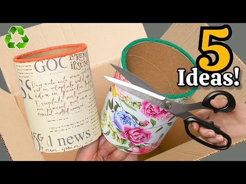 Видео: Превратите картон в красоту! 😍♻️ 5 расслабляющих поделок из картона для стола и стены