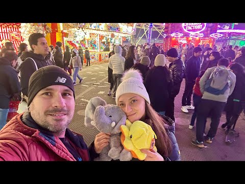 Видео: Разходка до 🎢 увеселителен 🎡 парк 🎠“Winter Wonderland” ❄️🧦🧤🧣☁️