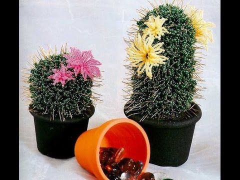 Видео: Как сплести кактус из бисера.Мастер класс.