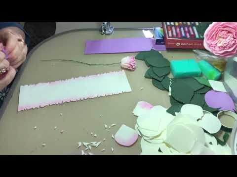 Видео: Творческий проект Татьяны Толмачевой  Роза пионовидная 1часть