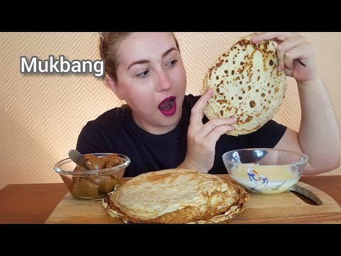 Видео: БЛИНЫ С ВАРЕНКОЙ СГУЩЕНКОЙ МУКБАНГ АСМР | PANCAKES WITH VARENKA CONDENSED MILK MUKBANG ASMR 먹방