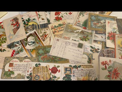 Видео: АНТИКВАРНАЯ РОЖДЕСТВЕНСКАЯ ОТКРЫТКА 1910 ГОДА!!! | идеи для журналов-мусорщиков | находка на eBay