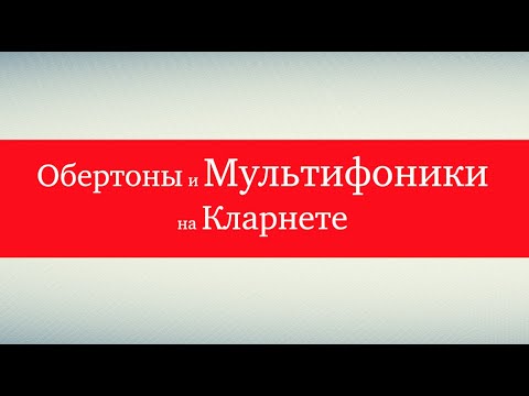 Видео: Обертоновая техника и мультифоники на кларнете - Александр Захаренко