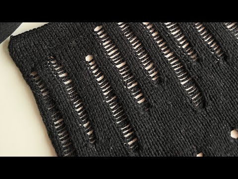 Видео: Спущені петлі. Декоративні спущені петлі. Рване полотно.