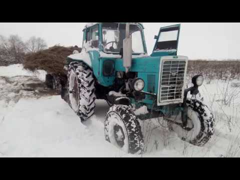 Видео: #БольшеЖогова!! на Мтз-80, Буксует по снегу, Передок нам не нужен!!