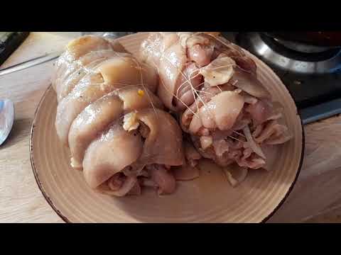 Видео: Рулет из свиных шкурок.