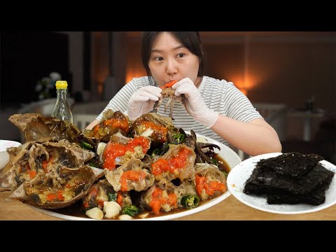 Видео: Корейский Канджанг Геджанг🦀Краб, маринованный в соевом соусе Мукбанг