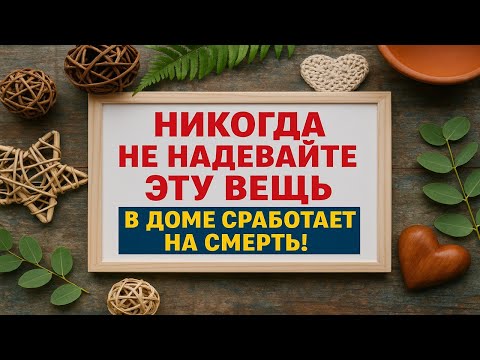 Видео: Никогда не надевайте эту вещь дома - примета, которая приносит болезни и беды