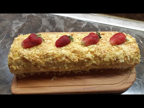 Видео: Արագ պատրաստվող տորթ շերտավոր խմորով "Պոլենո" Торт быстрого приготовления из слоеного теста Полено