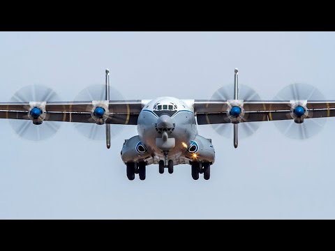 Видео: ✈Ан-22 - Чуть не ушел на второй круг при болтанке + переговоры пилотов / Аэродром Кубинка