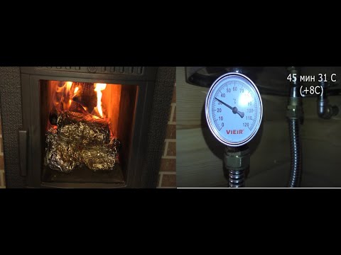 Видео: Как греет воду в баке теплообменник?! Запекаем мясо в банной печи Атмосфера! Паримся!