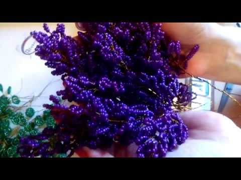 Видео: Глициния из бисера .1 часть
