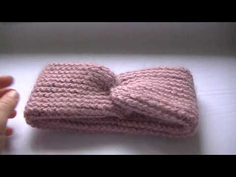 Видео: Вяжем повязку  узором резинка  "ХЛЕБНЫЙ КОЛОС" спицами.