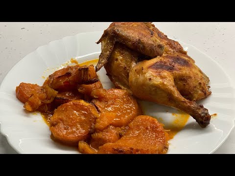 Видео: Запеченные цыплята с бататом, невероятно вкусные, нежные.