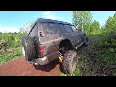 Видео: Nissan Safari Y60 ставим 37 12,5 R15 Maxxis Creepy Crawler M8090