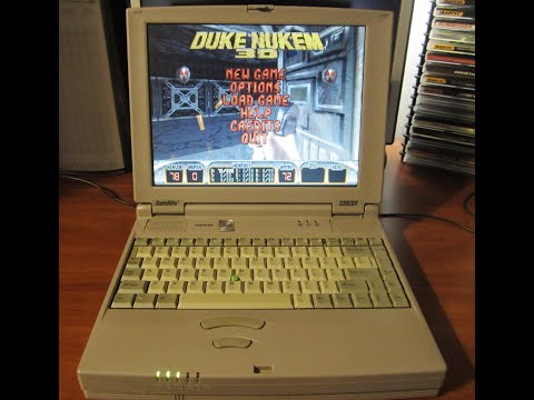 Видео: Toshiba Satellite 330CDT P1 266 MHz Ноутбук для DOS\Win игр
