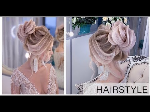 Видео: Высокий пучок «Зефирка». Hairstyles. Свадебная причёска | Анна Комарова