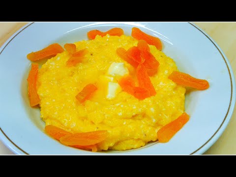 Видео: Идеальный завтрак. Кукурузная каша на молоке с курагой. Пошаговый рецепт.