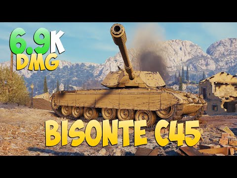 Видео: Bisonte C45 - 7 Фрагов 6.9K Урона - Дикий! - Мир Танков