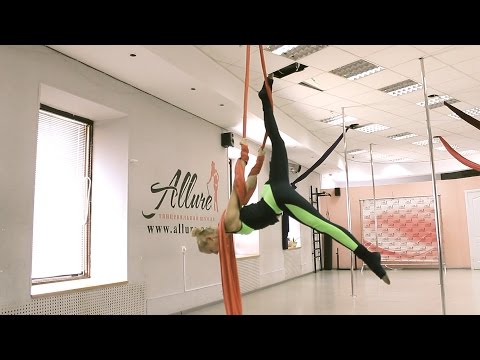 Видео: Полдэнс на полотнах. видеоурок для начинающих.  Тренер Настя Сутула