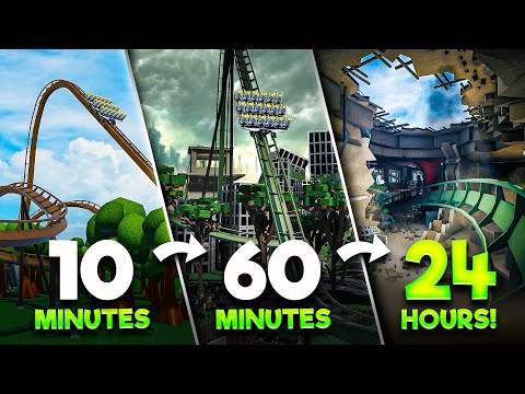 Видео: Постройка американских горок за 10 МИНУТ, 60 МИНУТ и НЕОГРАНИЧЕННОЕ время!