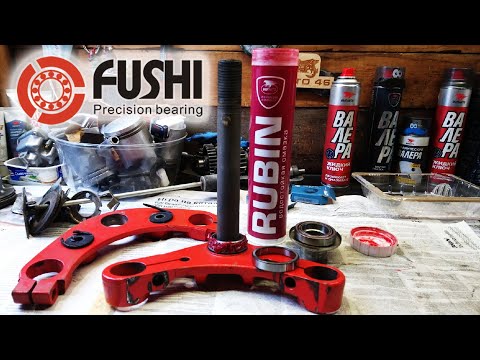 Видео: ИЖ Планета 5: Установка передней вилки на конические подшипники FUSHI