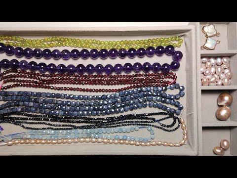 Видео: Распаковка камней с Алиэкспресс. Сапфир, гранат, аметист, перидот, аквамарин. Лавандовый жемчуг.