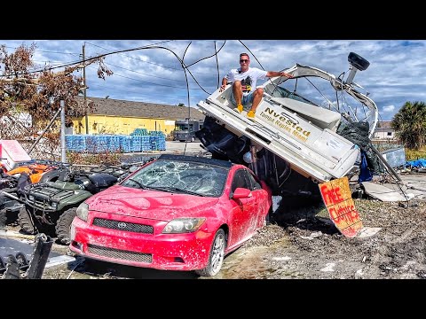 Видео: Брошенные тачки на улицах после торнадо. Как купить утопленный автомобиль и не попасть!