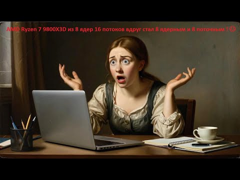Видео: AMD Ryzen 7 9800X3D из 8 ядер 16 потоков вдруг стал 8 ядерным и 8 поточным 😳