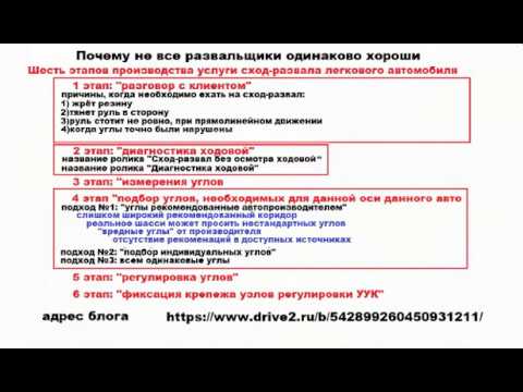 Видео: Сход-развал не получается делать