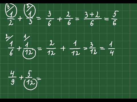 Видео: Сложение дробей с разными знаменателями