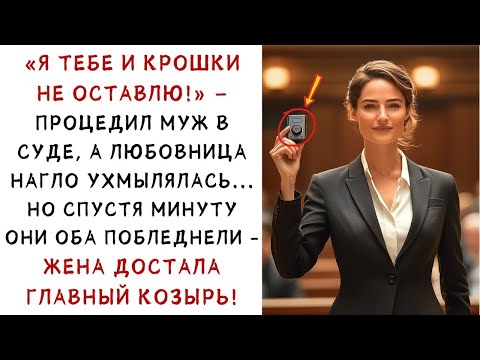 Видео: Муж унизил жену в суде, а через минуту она достала козырь и ему стало не до смеха! ИСТОРИИ ИЗ ЖИ