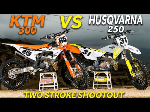 Видео: KTM 300 2023 против Husqvarna 250 Two Stroke