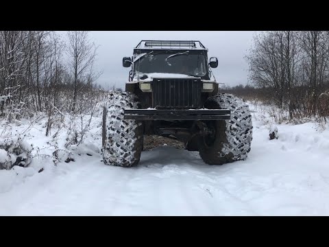 Видео: Самодельный Вездеход//Поверхностный Обзор//Вездеход-Болотоход//Зима 2020