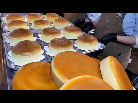 Видео: Роскошный сырный хлеб? приготовление чизкейка-суфле в японском стиле - Корейская уличная еда