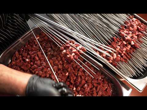 Видео: Тикка Кебаб из курицы, говядины и печени | Турецкая уличная еда