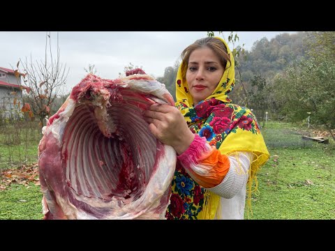 Видео: бараньи ребрышки, фаршированные особым пловом из фасоли ♧ влог о деревенской кухне